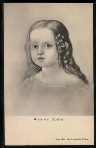 AK Alma von Goethe als Kind, Portrait