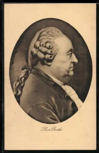 AK Portrait Goethe mit Zopf