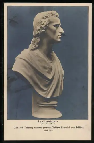 AK Friedrich Schiller, Büste, 100. Todestag