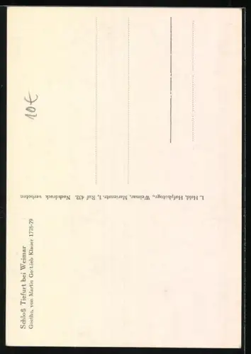 AK Goethe, Jugendportrait, Büste