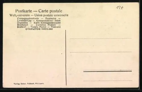 AK Stuttgart, Friedrich Schiller`s feierlicher Empfang an der Karls-Schule 1793