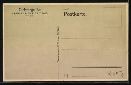 AK Büste Friedrich Schiller, 1759-1805, Das Leben ist der Güter höchstes nicht...