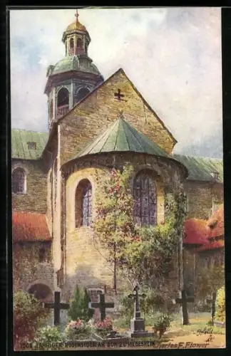Künstler-AK Charles F. Flower: Hildesheim, 1000jähriger Rosenstock
