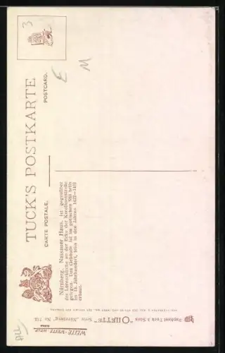 Künstler-AK Charles F. Flower: Nürnberg, Nassauer Haus mit Strasse