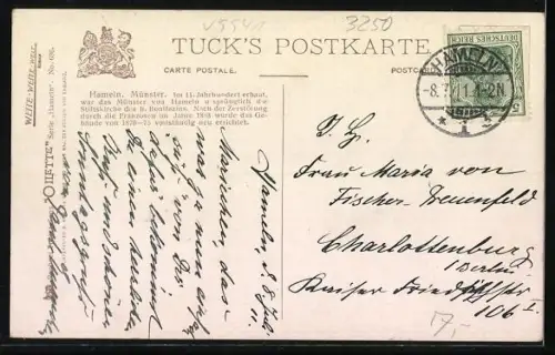 Künstler-AK Charles F. Flower: Hameln, Das Münster