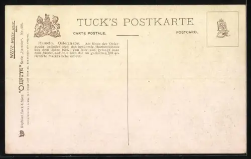 Künstler-AK Charles F. Flower: Hameln, Oster-Strasse mit Passanten