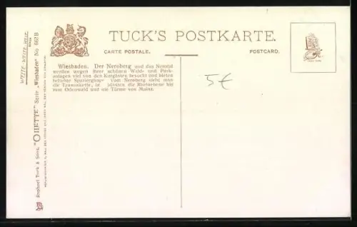 Künstler-AK Charles F. Flower: Wiesbaden, Flaneure beim Tempel auf dem Neroberg