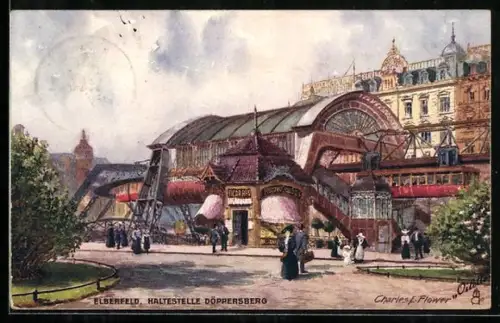 AK Elberfeld, Haltestelle Döppersberg, Schwebebahn