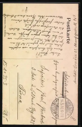 AK Reklame für Ballon Dresden aus Metzeler-Ballonstoff