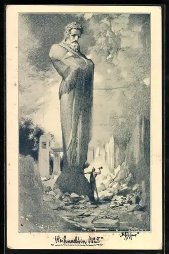 Künstler-AK Ludwig Fahrenkrog: Schöpfer