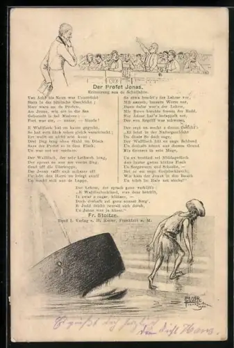 AK Der Profet Jonas von Fr. Stoltze, antisemitische Karikatur