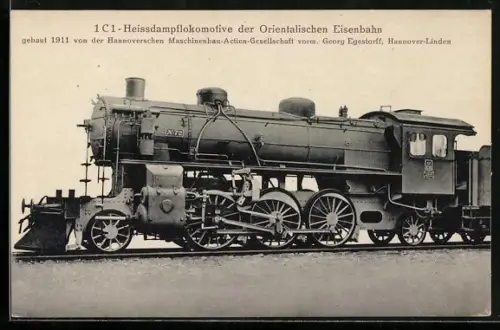 AK Heissdampflokomotive d. Orientalischen Eisenbahn