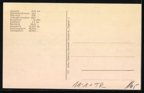 AK Türkei, Eisenbahn, 1 C Heissdampf-Personenzug-Lokomotive d. Bagdadbahn