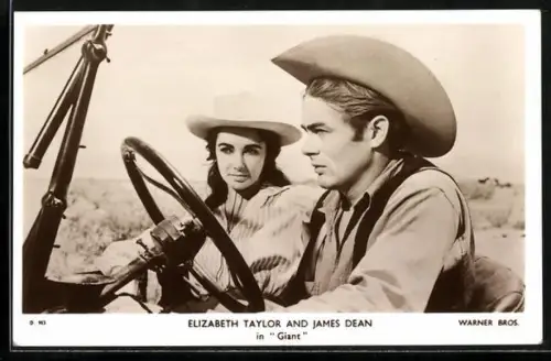 AK Schauspieler Elizabeth Taylor und James Dean in Giant