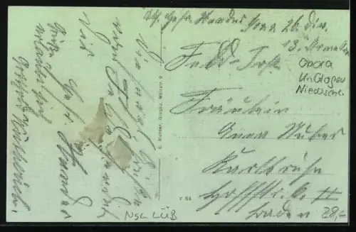 AK Oberau, Rodelbahn, Gasthaus, Inh. August Hoppe, Garten