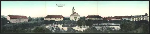 Klapp-AK Theresienstadt, Panorama des Paradeplatzes