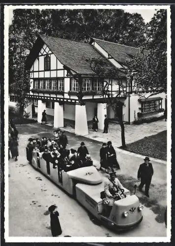 AK Zürich, Schweizerische Landesausstellung 1939, Elektro-Bahn beim Landgasthof