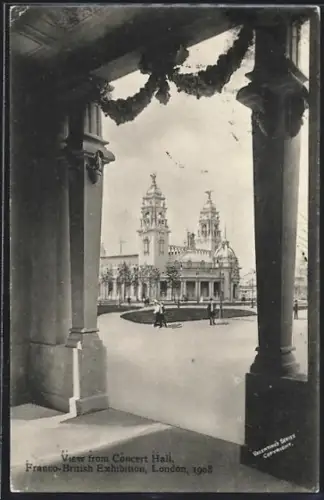 AK London, Franco-British Exhibition 1908, View from Concert Hall