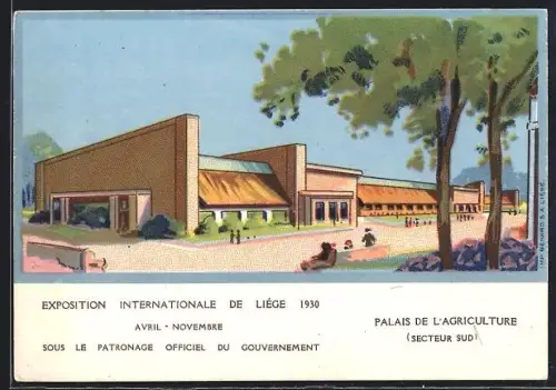 AK Liège, Exposition Internationale 1930, die Weltausstellung 1930 in Lüttich, Palais de l`Agriculture