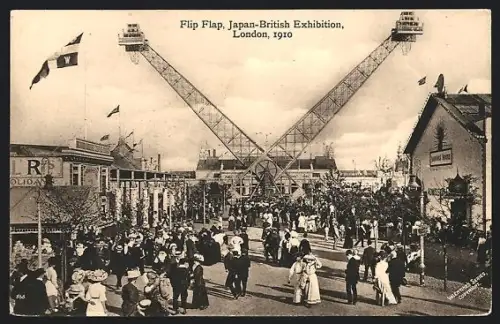 AK London, Flip-Flap, Japan-British Exhibition 1910