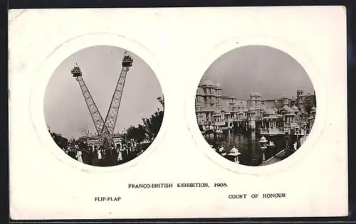 AK London, Franco-British Exhibition 1908, Flip-Flap, Court of Honour