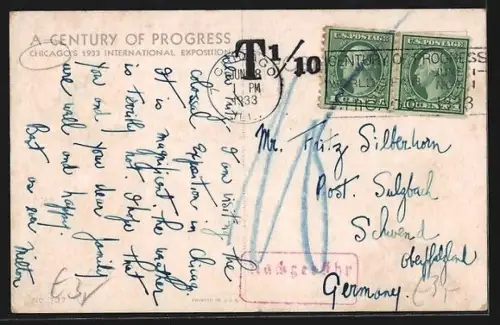 AK Chicago, International Exposition 1933, Field Museum of Natural History