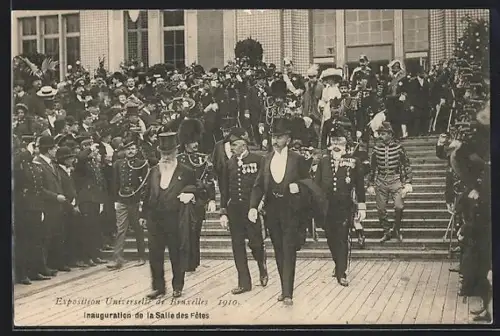 AK Bruxelles, Exposition Universelle et Internationale 1910, Inauguration de la Salle des Fetes