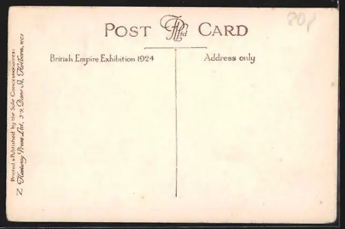 AK London, Empire Exhibition 1924, The Palace of Industry