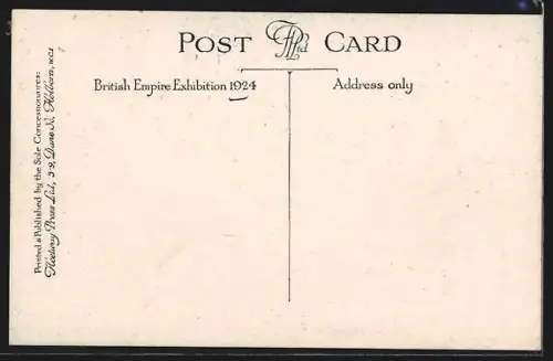 AK London, British Empire Exhibition 1924, Canadian Pavilion
