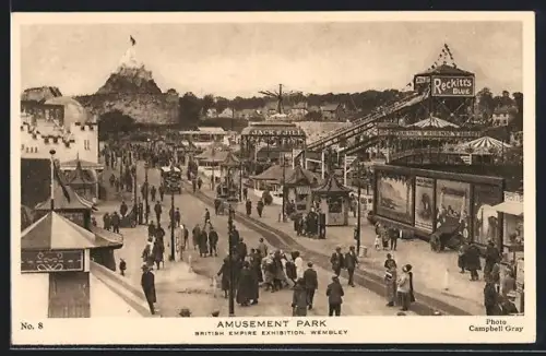 AK London, British Empire Exhibition 1924, The Amusement Park