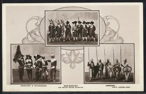 AK London, The British Empire Exhibition, Cavaliers & Roundheads, Marlborough, Normans