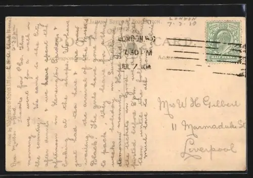 AK London, Japan-British Exhibition 1910, Bridge in Japanese Gardens