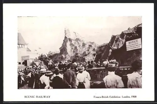 AK London, Franco-British Exhibition 1908, Scenic Railway