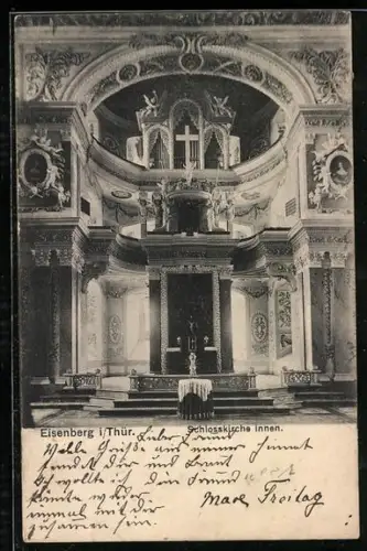 AK Eisenberg i. Thür., Schlosskirche innen