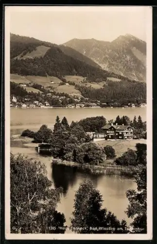 AK Bad Wiessee am Tegernsee, Haus Tanneck, Seeufer, Alpenpanorama