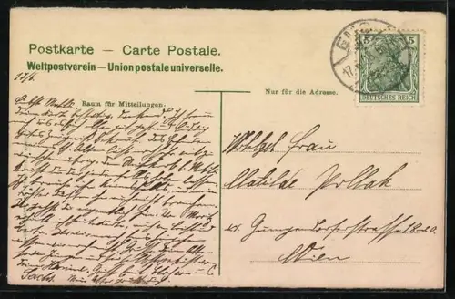 AK Bad Ems, Erinnerung an Kaiser Wilhelm I. und seine Schwester 1883, Wandelhalle, Park