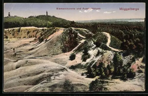AK Gosen, Müggelberge, Bismarckwarte und Aussichtsturm