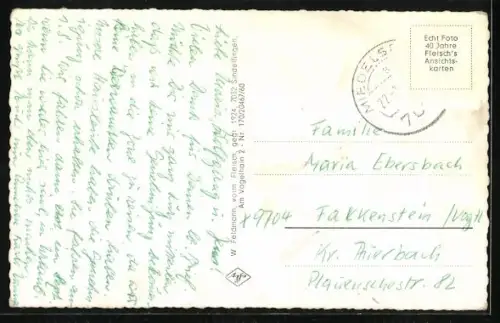 AK Miedelsbach, Ortsansicht, Gasthaus, Schule