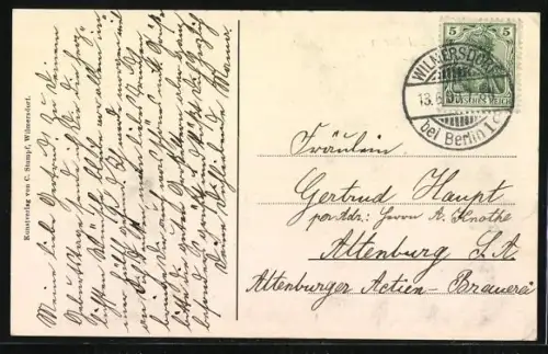 AK Berlin-Wilmersdorf, Am See, Kirche und Stadtansicht