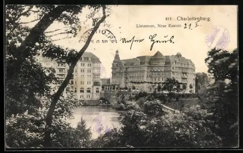 AK Berlin-Charlottenburg, Lietzensee, Neue Kantstrasse