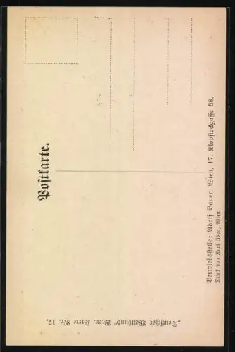 Künstler-AK W.Braun: Spielmann lächelt wohlgemut, streicht die Fied`l schneller...