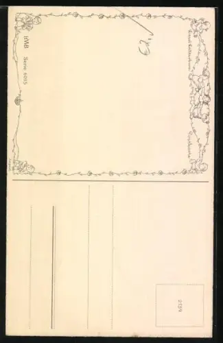 AK Zwerg stösst mit einem Engel zum neuen Jahr an