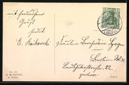 Künstler-AK R. Ulreich: Neujahrsgruss - Vögel auf verschneitem Eis