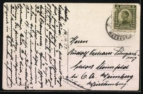 Künstler-AK Karl Feiertag: Zwei Kinder mit Mützen