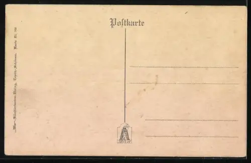 Künstler-AK Fr. Jung: Germanenkult mit der Melodie vom Deutschen Weihelied