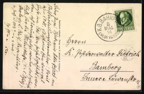 Künstler-AK H. Starkloff: Zwerge auf Poststempel feiern Neujahr