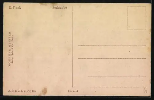 Künstler-AK Elly Frank: Mädchen mit Schaufel und Eimer winkt einem Segelboot vom Strand aus