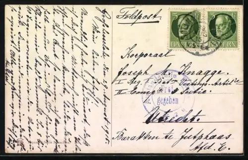 Künstler-AK Richard Wagner: München, Partie am Wittelsbacher-Brunnen