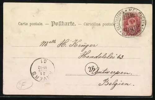 Künstler-AK E. Döcker: Frauen in Trachten beim Tuscheln über einen Bauern mit Mistgabel, Liedzeilen