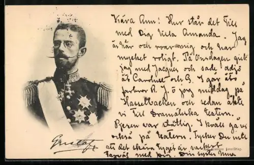 AK König von Schweden in Uniform